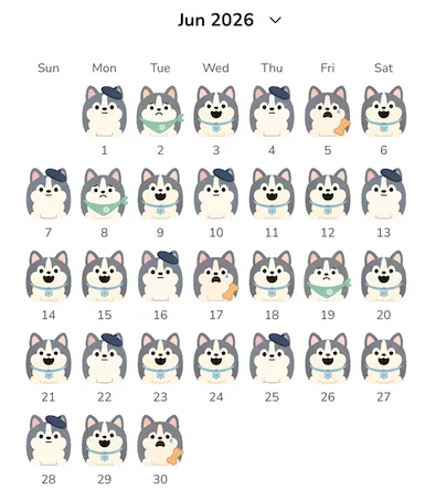 Mood calendar